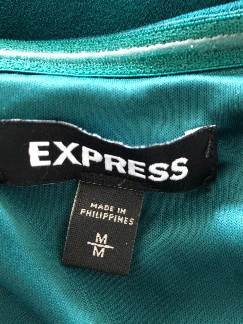 EXPRESS DEEP TEAL GREEN OFF THE SHOULDER WIDE LEG JUMPSUIT Size M MEDIUM PARTY - Picture 4 of 14